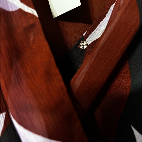 Ann Taylor Plum Floral Wrap Maxi Dress with Lavender Blooms - Picture 8 of 14